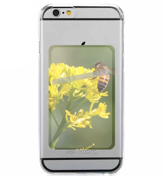  A bee in the yellow mustard flowers para Slot Card