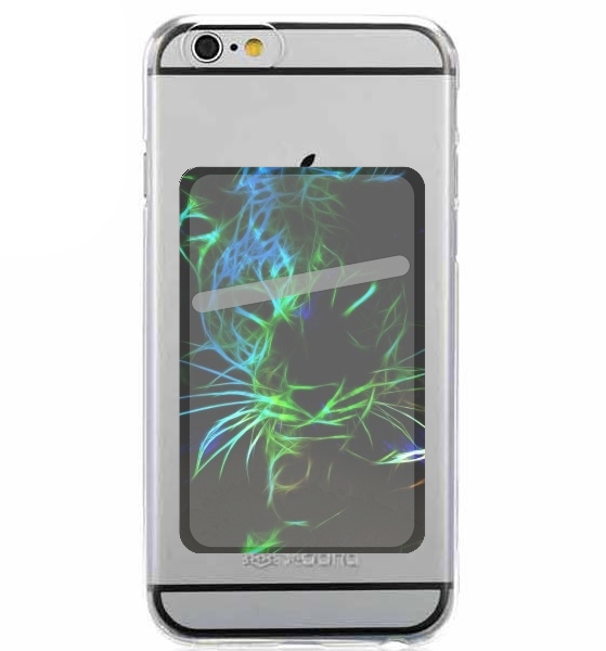  Abstract neon Leopard para Slot Card