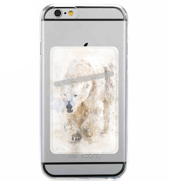  Abstract watercolor polar bear para Slot Card