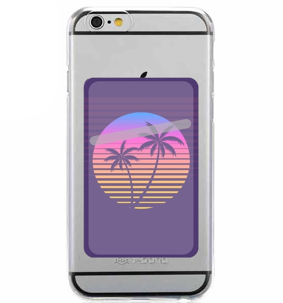  Classic retro 80s style tropical sunset para Slot Card