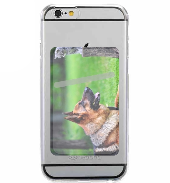  German shepherd with cat para Slot Card