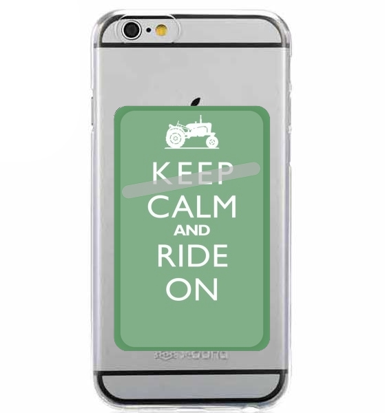  Keep Calm And ride on Tractor para Slot Card