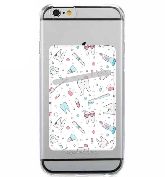  Seamless dental pattern with teeth toothpaste para Slot Card