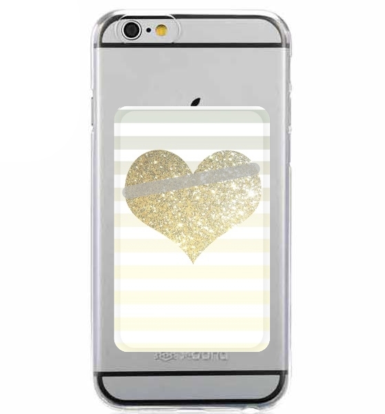  Sunny Gold Glitter Heart para Slot Card