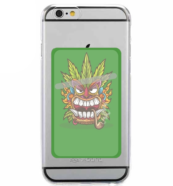  Tiki mask cannabis weed smoking para Slot Card