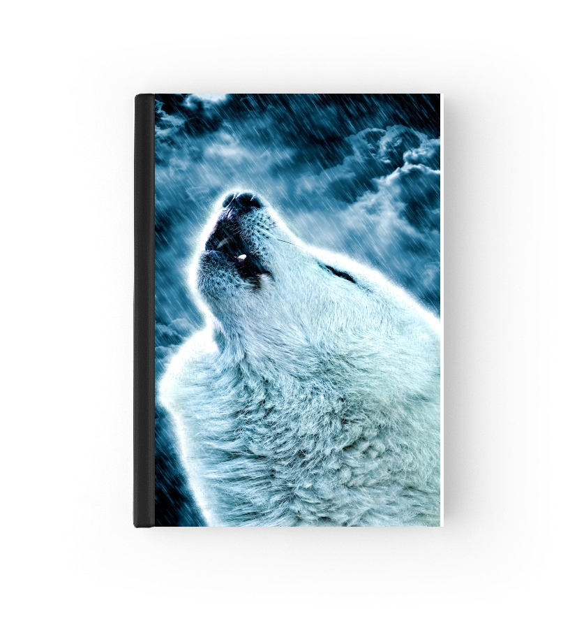  A howling wolf in the rain para Personalizable calendario escolar