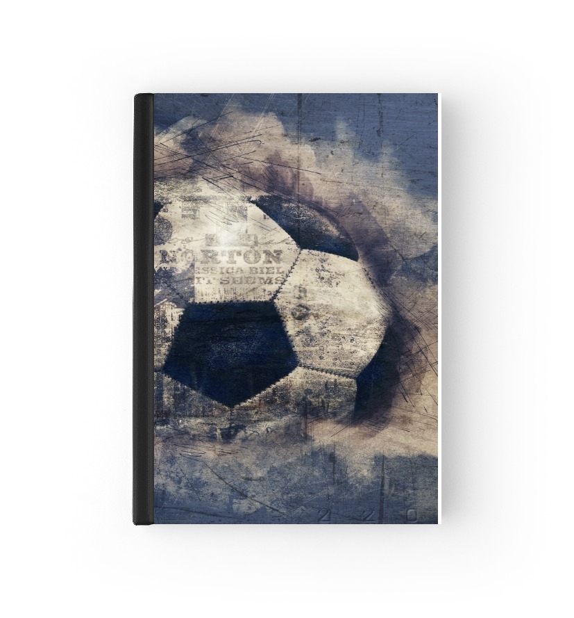  Abstract Blue Grunge Soccer para Personalizable calendario escolar