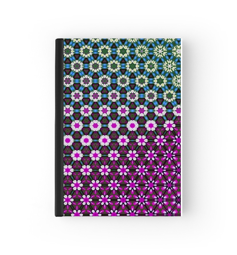  Abstract bright floral geometric pattern teal pink white para Personalizable calendario escolar