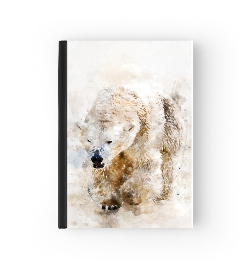  Abstract watercolor polar bear para cubierta de pasaporte