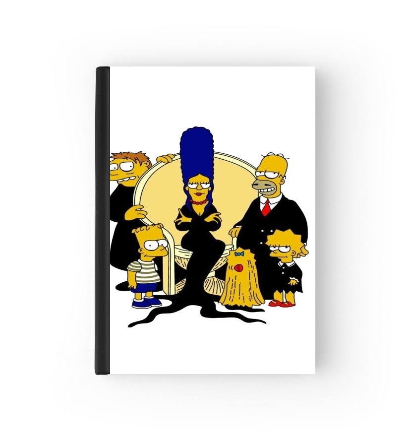  Adams Familly x Simpsons para cubierta de pasaporte