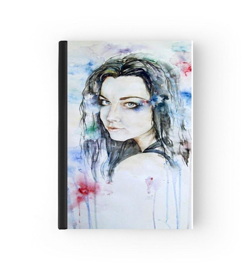  Amy Lee Evanescence watercolor art para cubierta de pasaporte