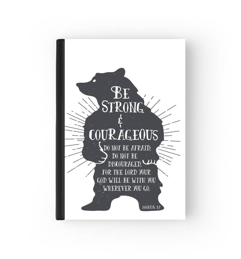  Be Strong and courageous Joshua 1v9 Bear para Personalizable calendario escolar