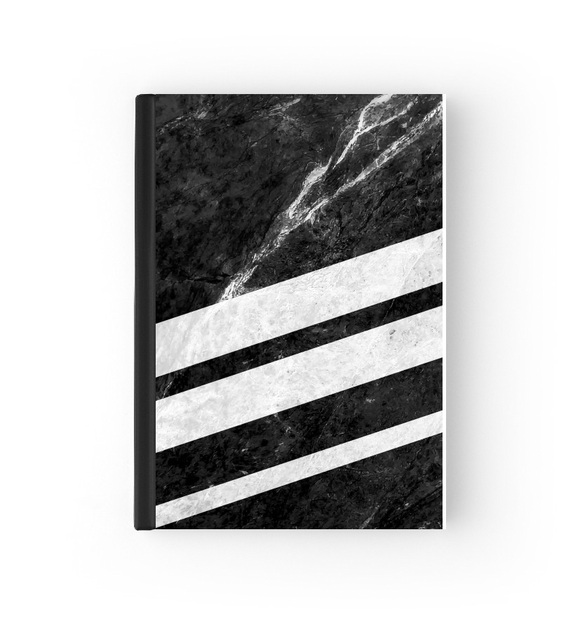  Black Striped Marble para Personalizable calendario escolar