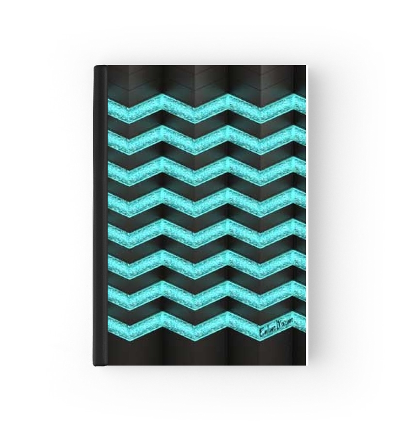  Blue Glitter Chevron para Personalizable calendario escolar