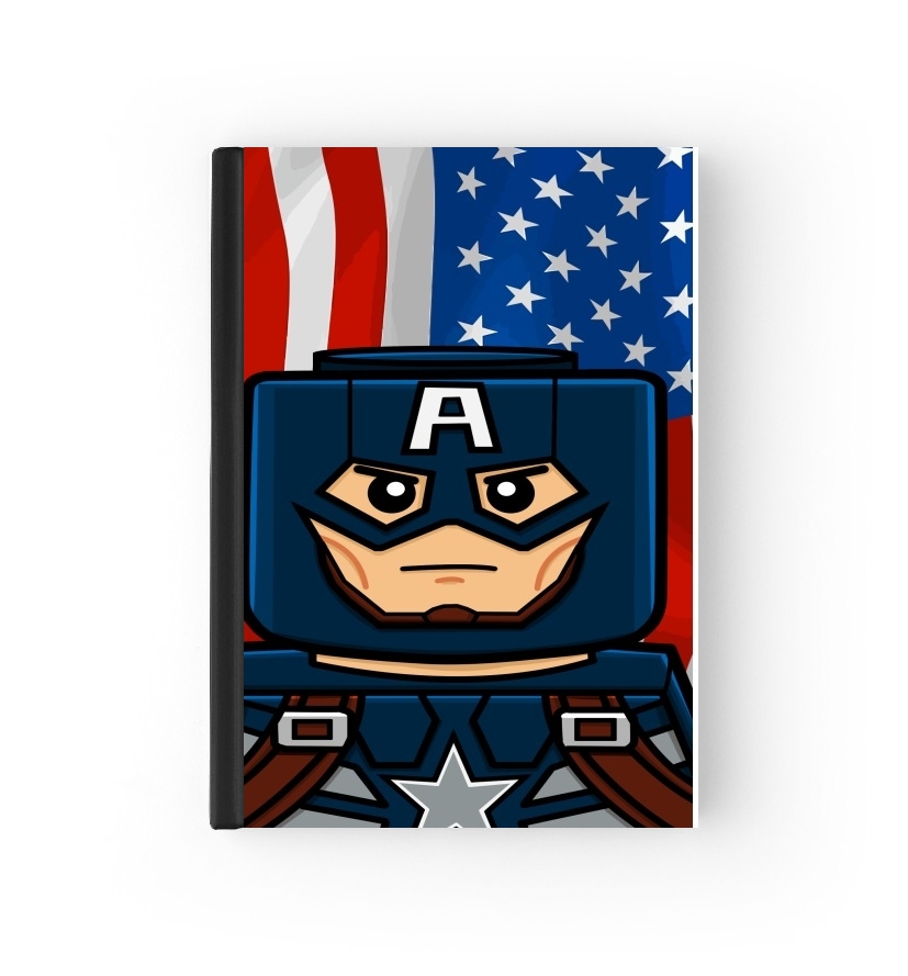  Bricks Captain America para cubierta de pasaporte