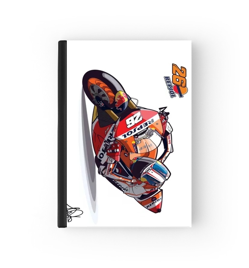  Dani Pedrosa Moto GP Cartoon Art para cubierta de pasaporte