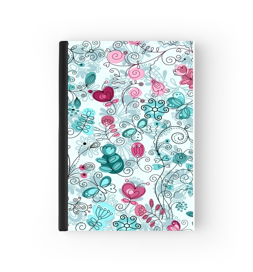  doodle flowers and butterflies para Personalizable calendario escolar