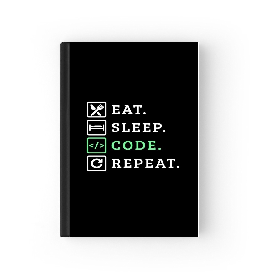  Eat Sleep Code Repeat para Personalizable calendario escolar