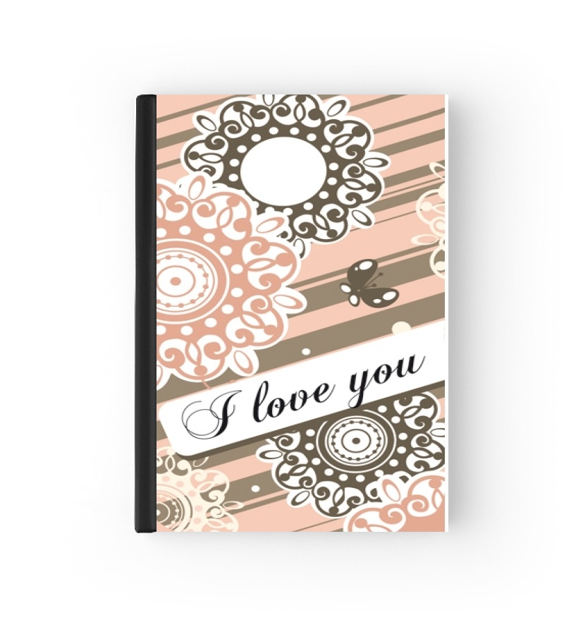  Flower Pastel I love you para cubierta de pasaporte