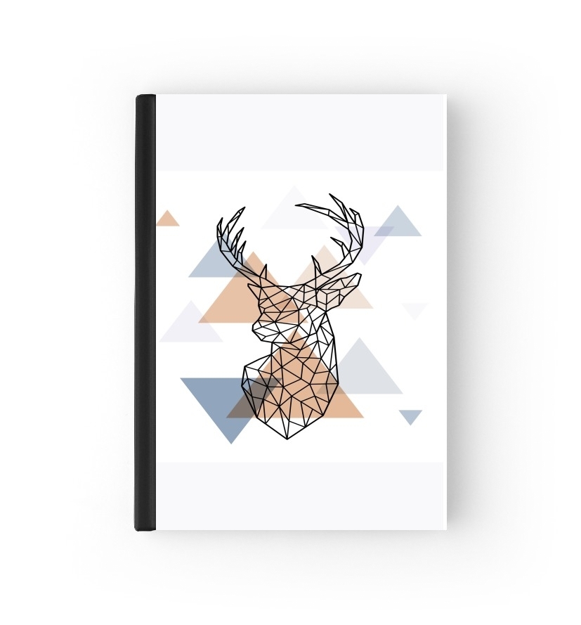  Geometric head of the deer para cubierta de pasaporte