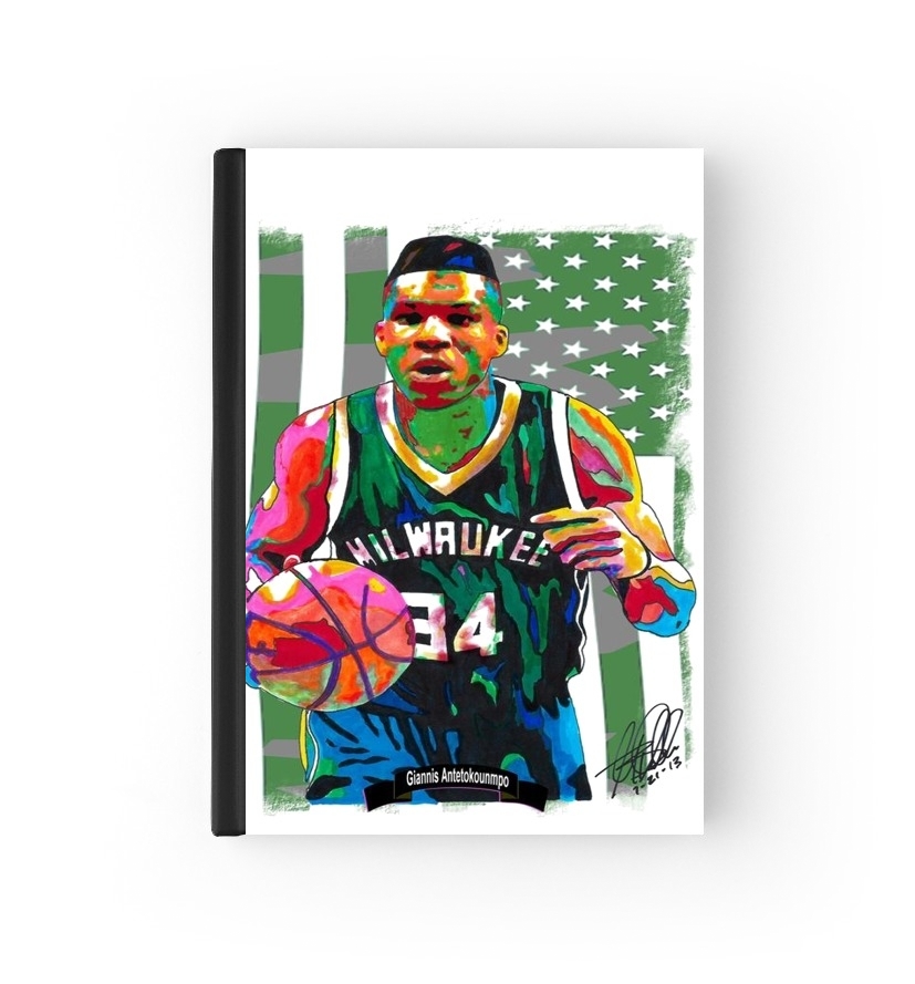  Giannis Antetokounmpo grec Freak Bucks basket-ball para cubierta de pasaporte