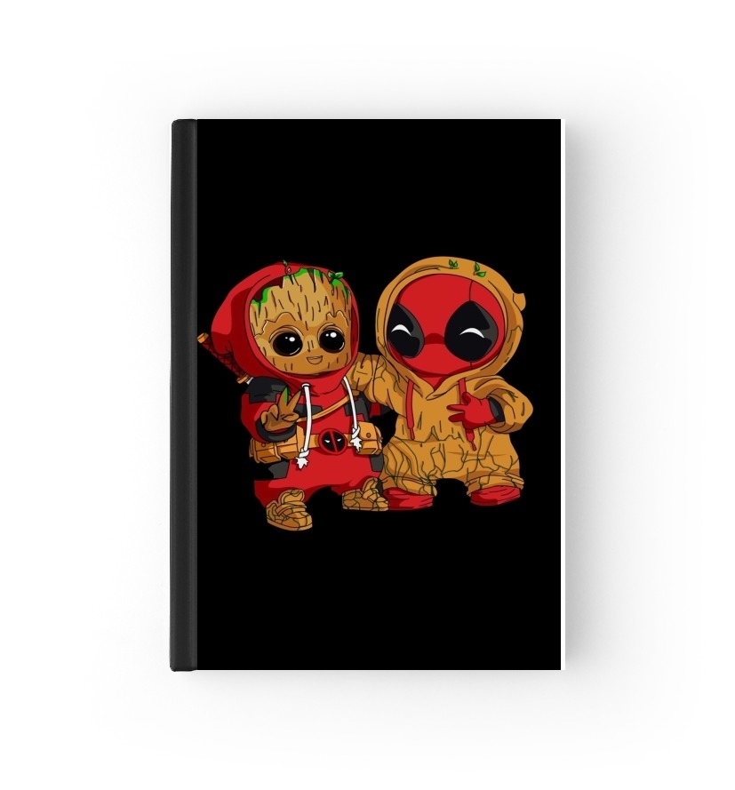  Groot x Deadpool para cubierta de pasaporte