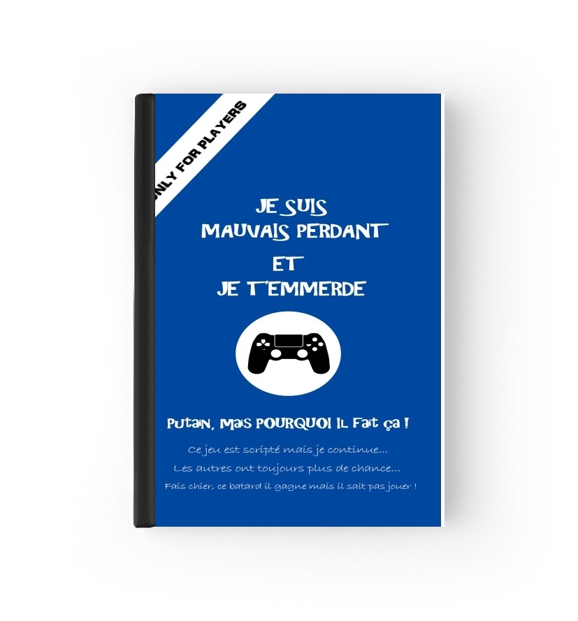  Mauvais perdant - Bleu Playstation para cubierta de pasaporte