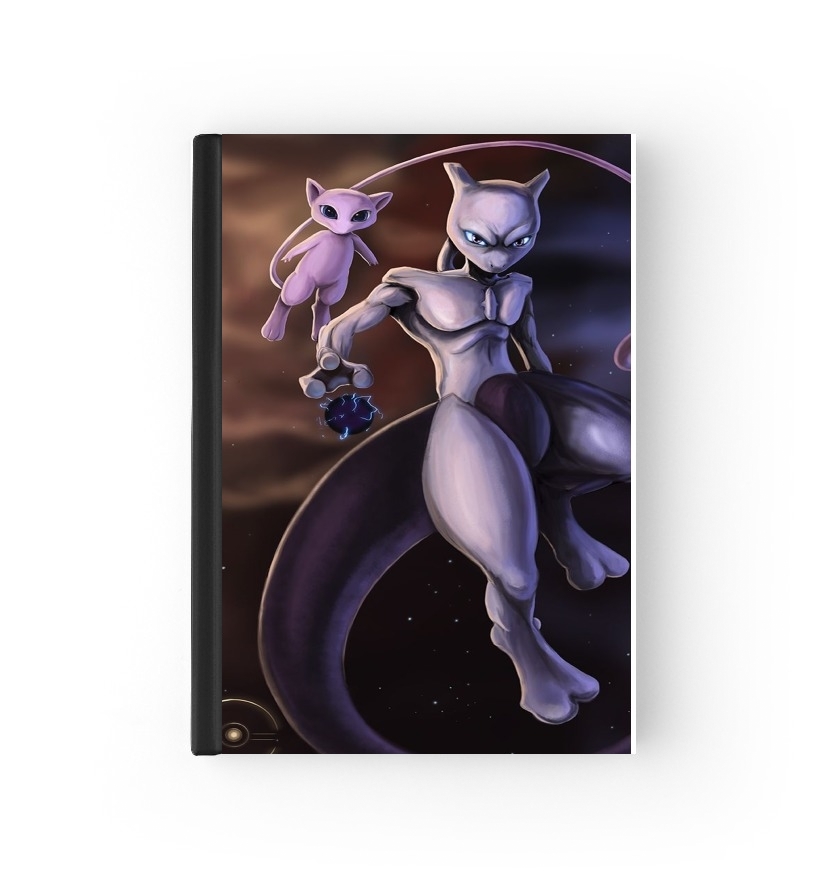  Mew And Mewtwo Fanart para cubierta de pasaporte