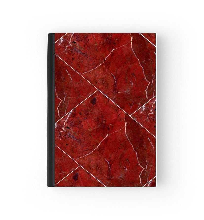  Minimal Marble Red para cubierta de pasaporte