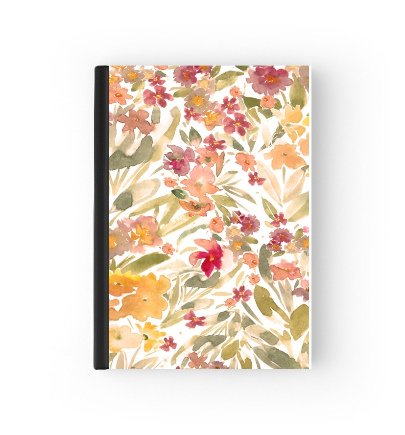  MODERN WATERCOLOR PASTEL FLORALS para cubierta de pasaporte