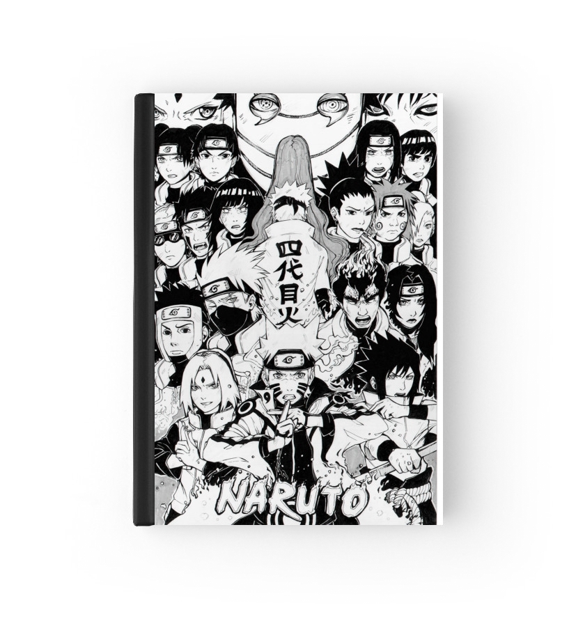  Naruto Black And White Art para cubierta de pasaporte