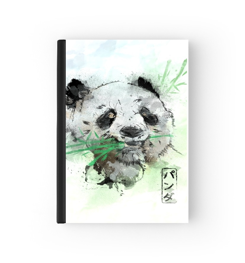  Panda Watercolor para cubierta de pasaporte