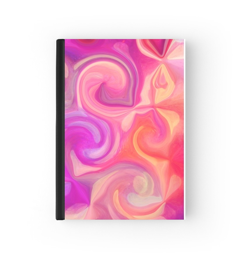  pink and orange swirls para cubierta de pasaporte