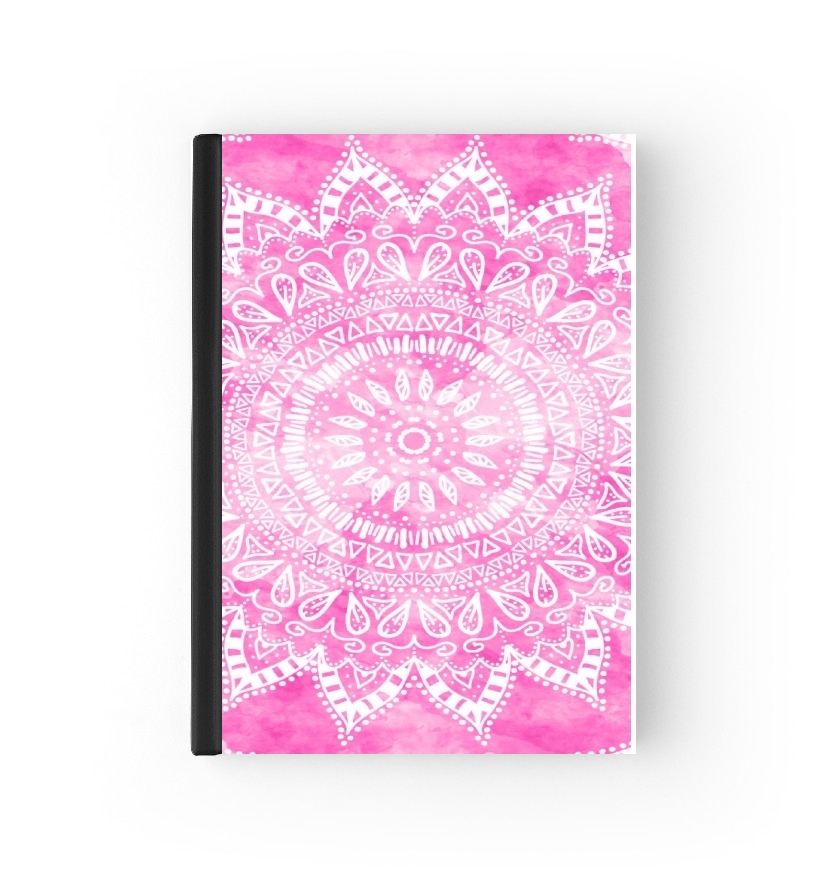  Pink Bohemian Boho Mandala para cubierta de pasaporte