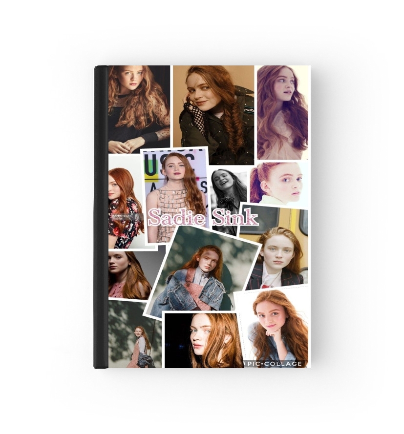  Sadie Sink collage para cubierta de pasaporte