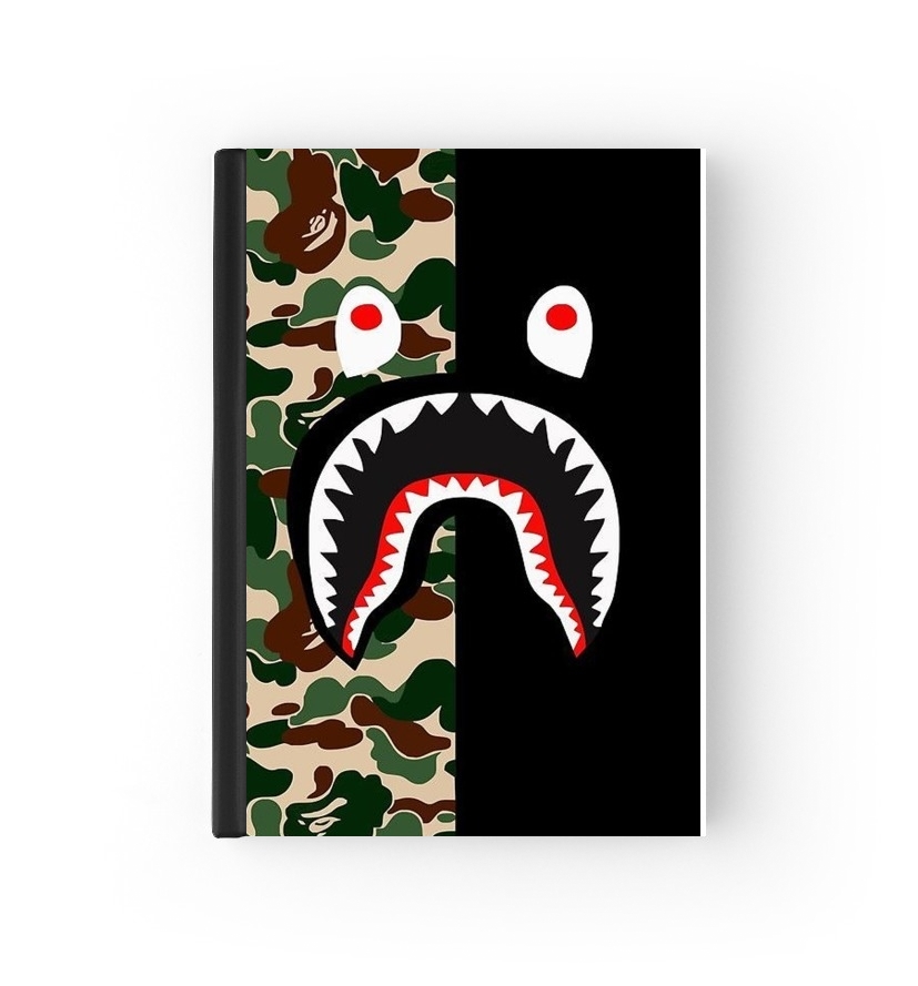  Shark Bape Camo Military Bicolor para cubierta de pasaporte