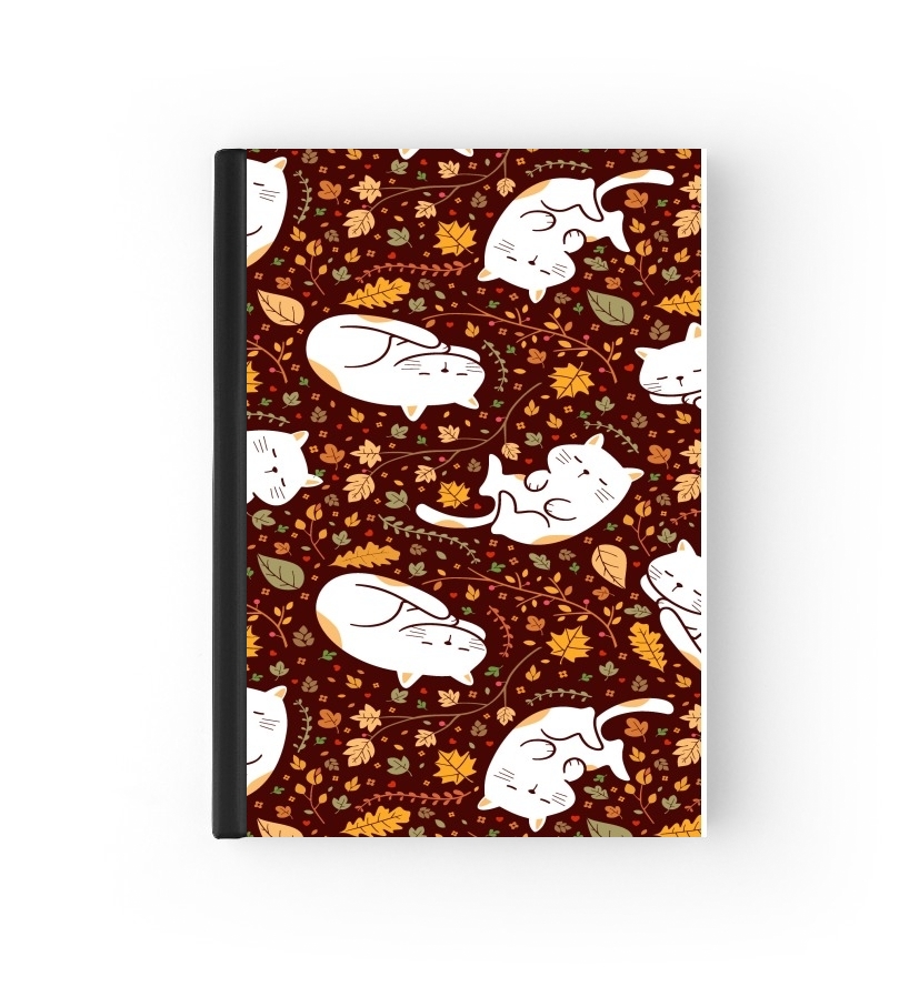  Sleeping cats seamless pattern para cubierta de pasaporte