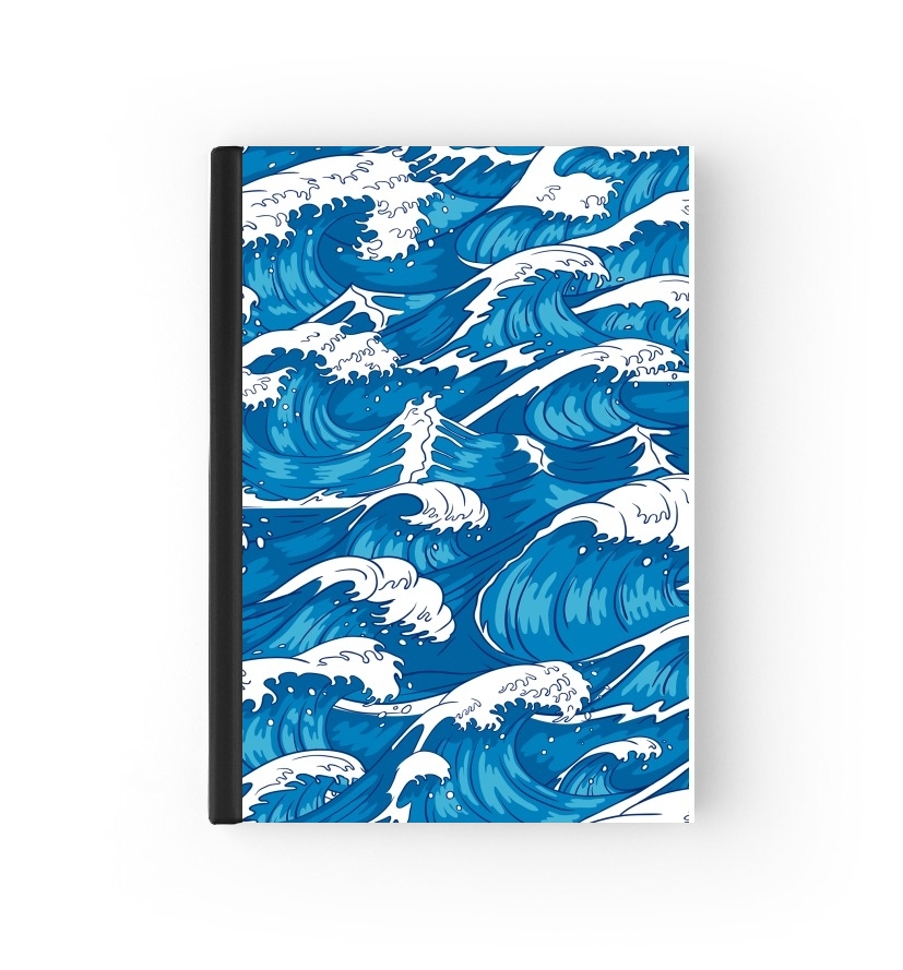  Storm waves seamless pattern ocean para cubierta de pasaporte