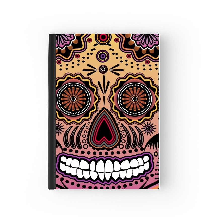  sugar skull , multicolor para cubierta de pasaporte