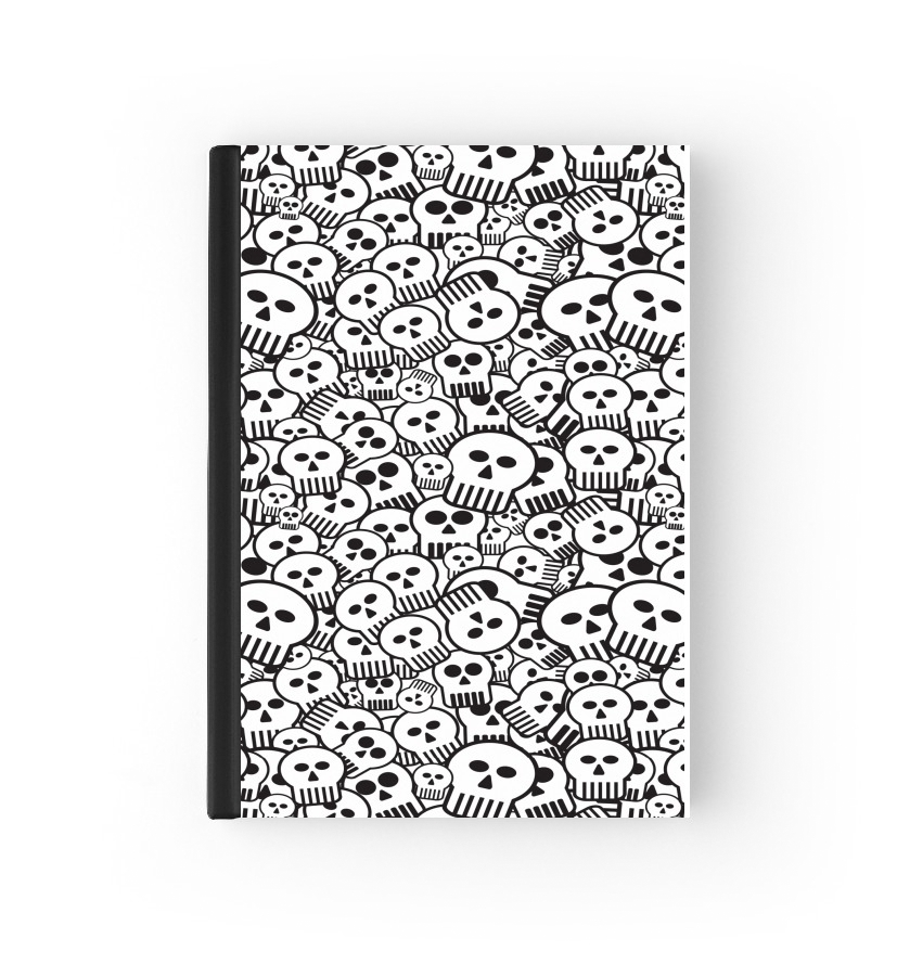  toon skulls, black and white para cubierta de pasaporte