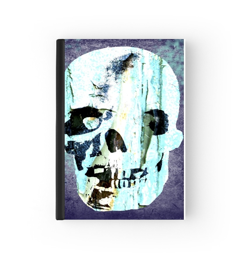  Vintage Blue Skull para cubierta de pasaporte