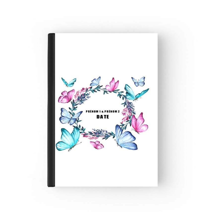  Watercolor Butterfly wedding invitation para cubierta de pasaporte