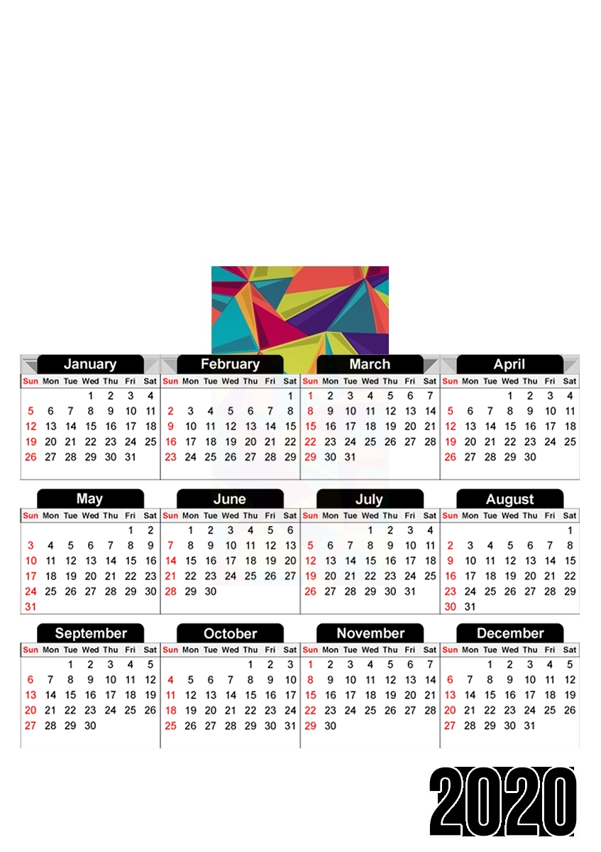  3 Angle para A3 Photo Calendar 30x43cm