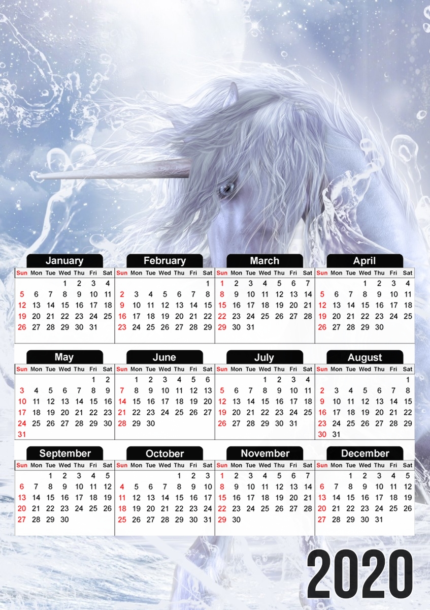  A Dream Of Unicorn para A3 Photo Calendar 30x43cm