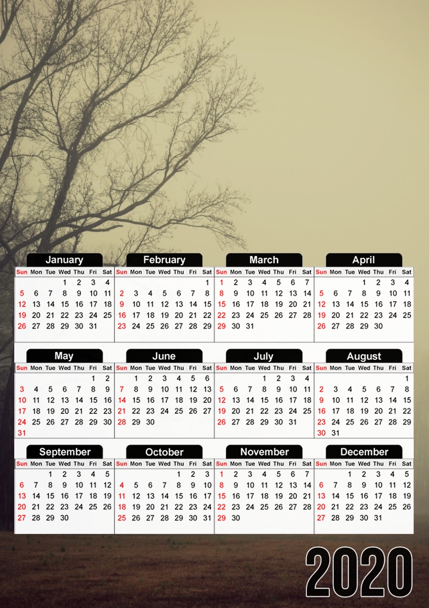  A Gathering of Fog para A3 Photo Calendar 30x43cm