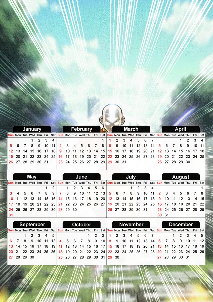  Aang Powerful para A3 Photo Calendar 30x43cm