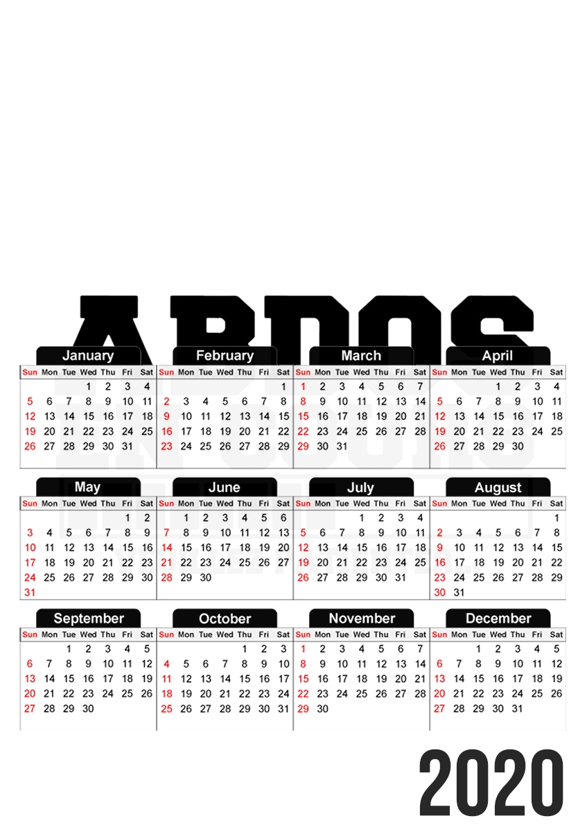  Abdos en cours para A3 Photo Calendar 30x43cm