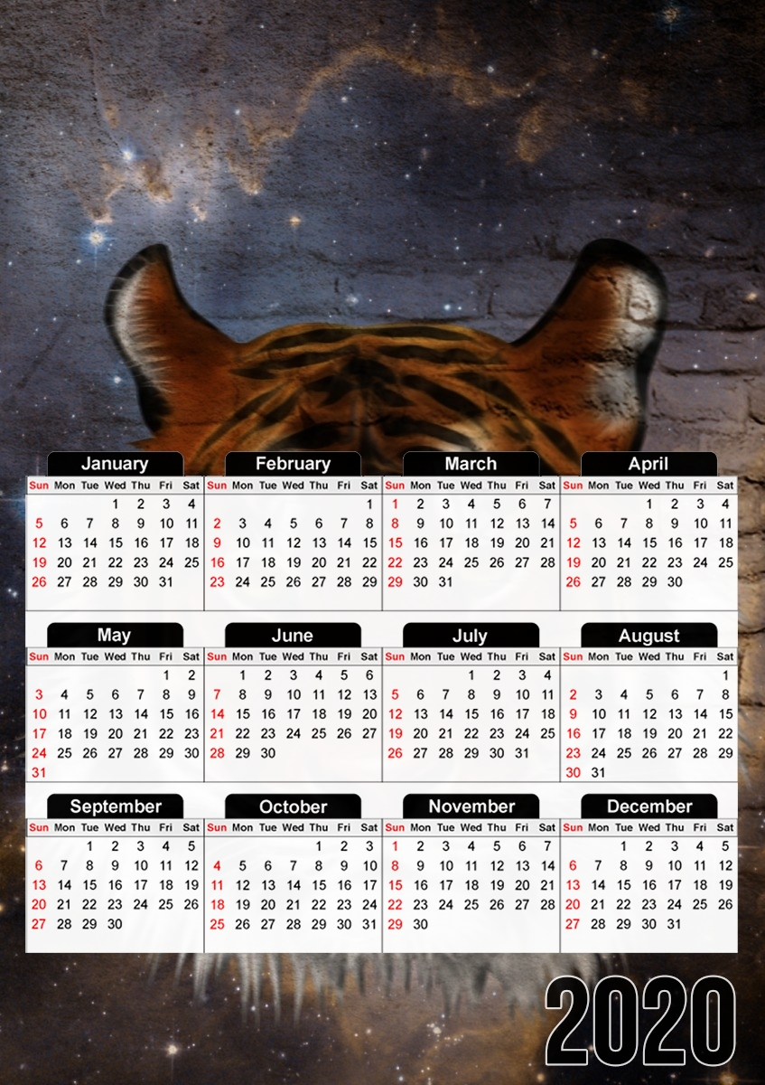  Abstract Tiger para A3 Photo Calendar 30x43cm