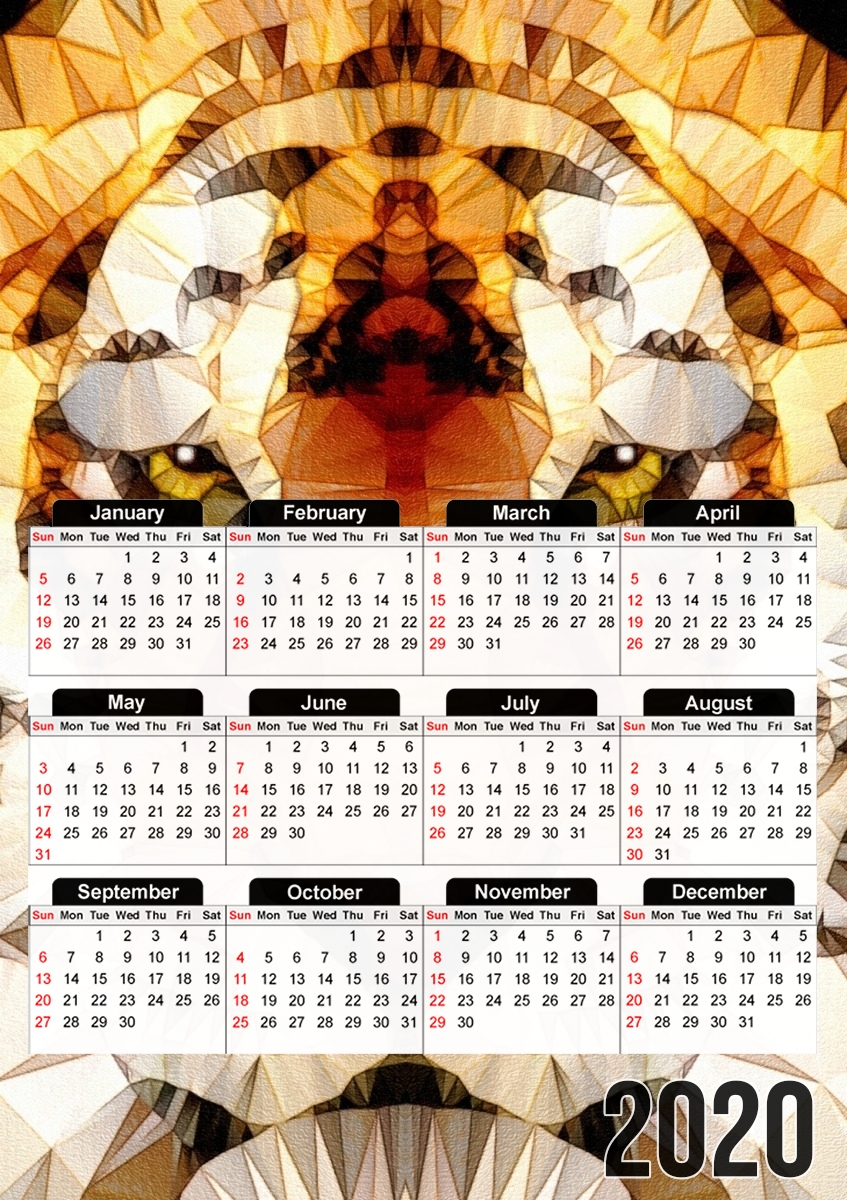  abstract tiger para A3 Photo Calendar 30x43cm