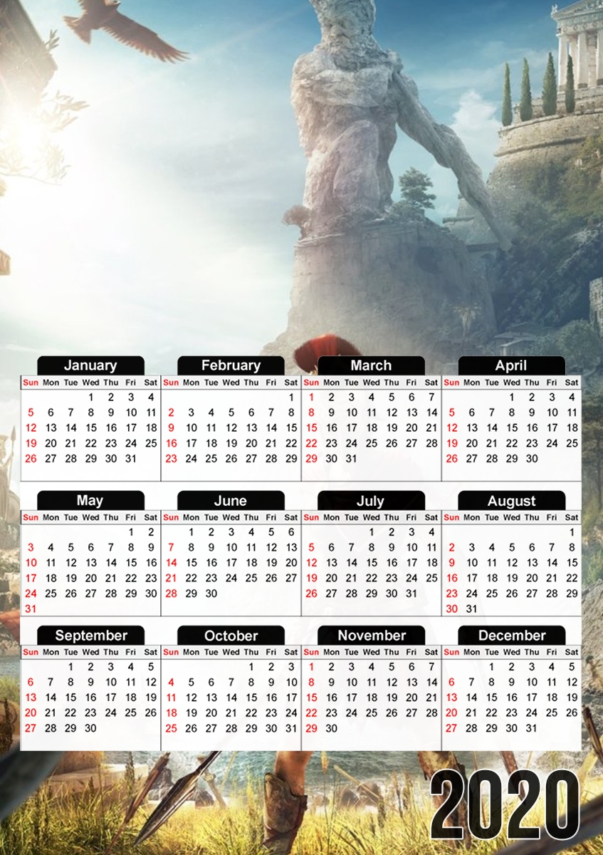  AC Odyssey para A3 Photo Calendar 30x43cm